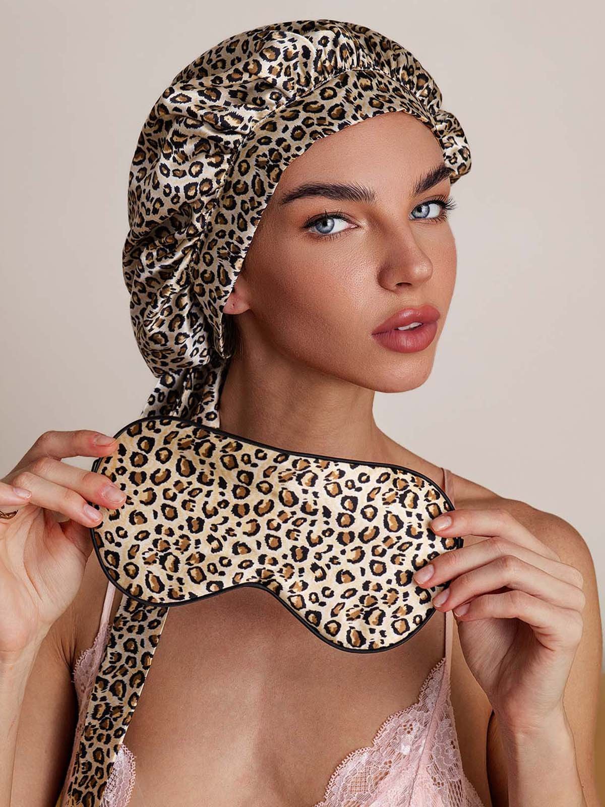 SilkSilky-NO Silke Sleep Cap Leopard 001