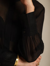 [Svart] SilkSilky-NO Silke Womens Shirt 004