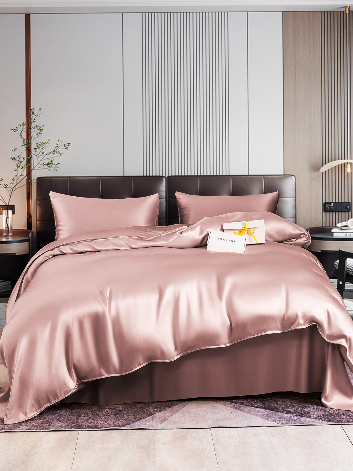 [Blek Mauve] SilkSilky-NO 22Momme Bedding Set 002