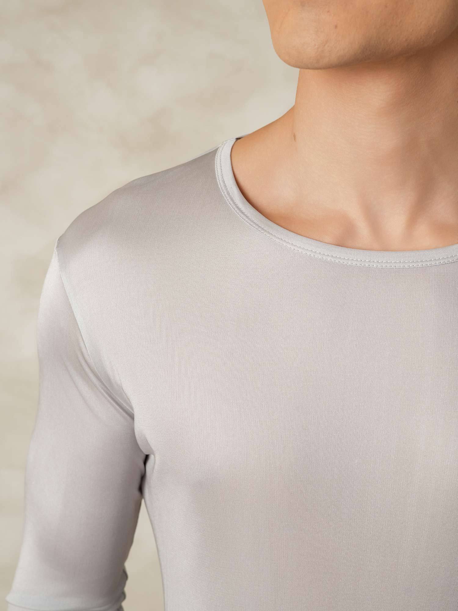 [Sølv] SilkSilky-NO Silke Mens Pajamas 005