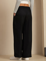 [Svart] SilkSilky-NO 18Momme Womens Pants 002