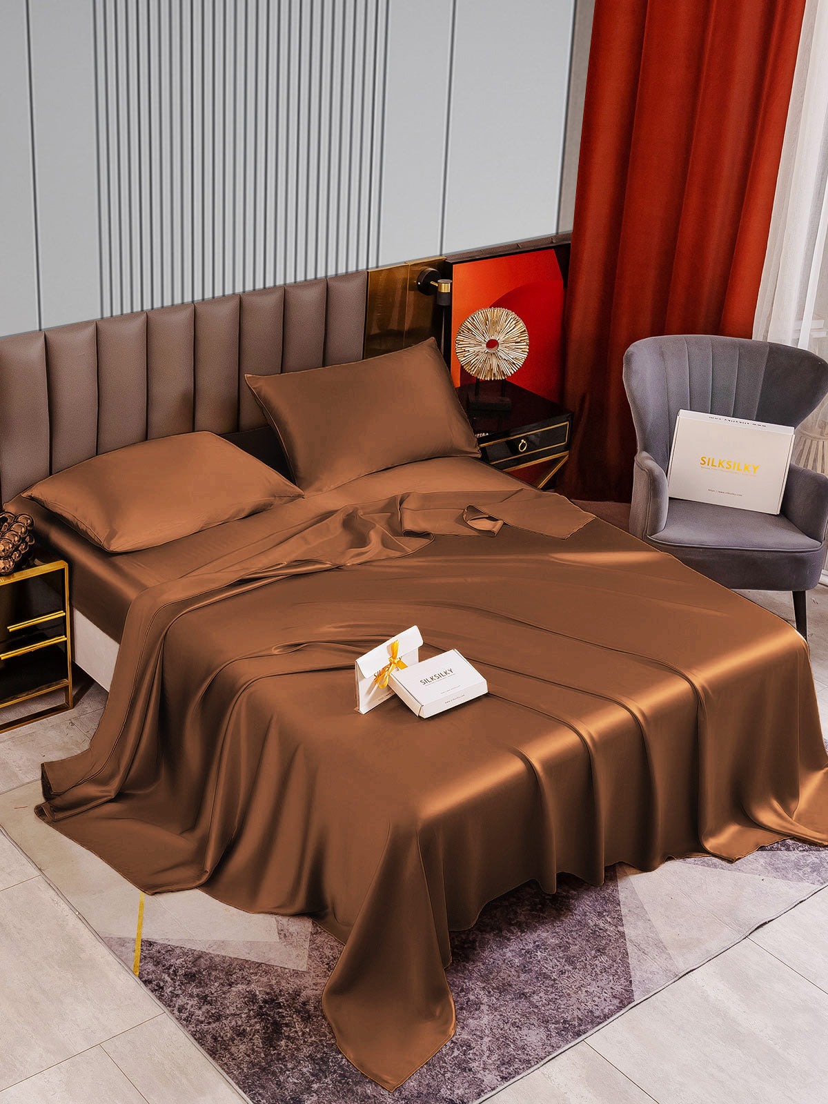 [Kaffe] SilkSilky-NO 22Momme Bedding Set 002