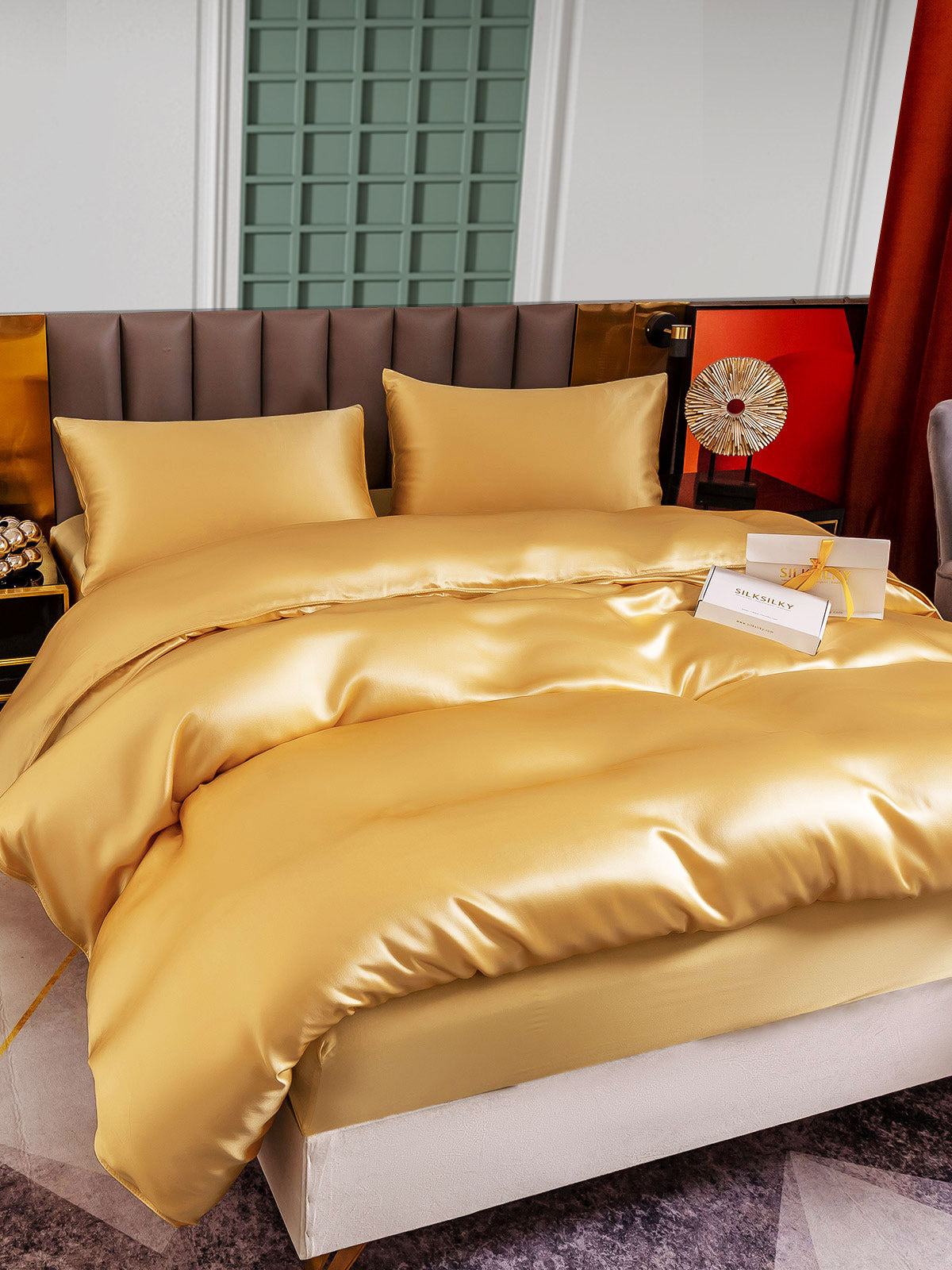 [Champagne] SilkSilky-NO 25Momme Bedding Set 007