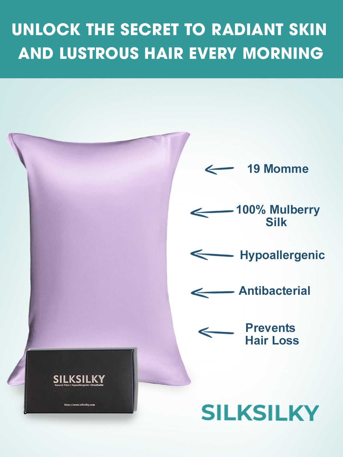 [Lavendel] SilkSilky-NO 19Momme Pillowcase 002