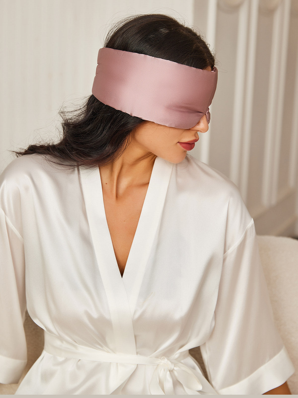 [Blek Mauve] SilkSilky-NO 19Momme Eye Mask 003