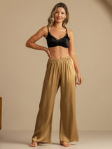 [Tan] SilkSilky-NO 19Momme Women's Sleep Pants 007