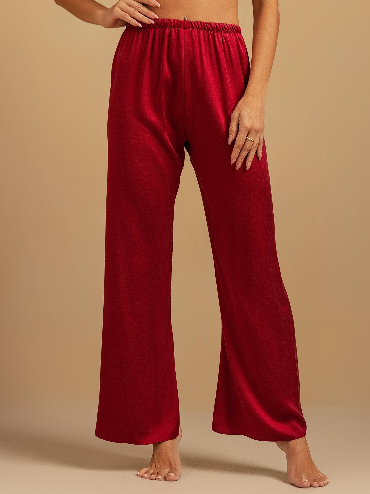 [Vin] SilkSilky-NO 19Momme Silke Womens Sleep Bottoms 003,