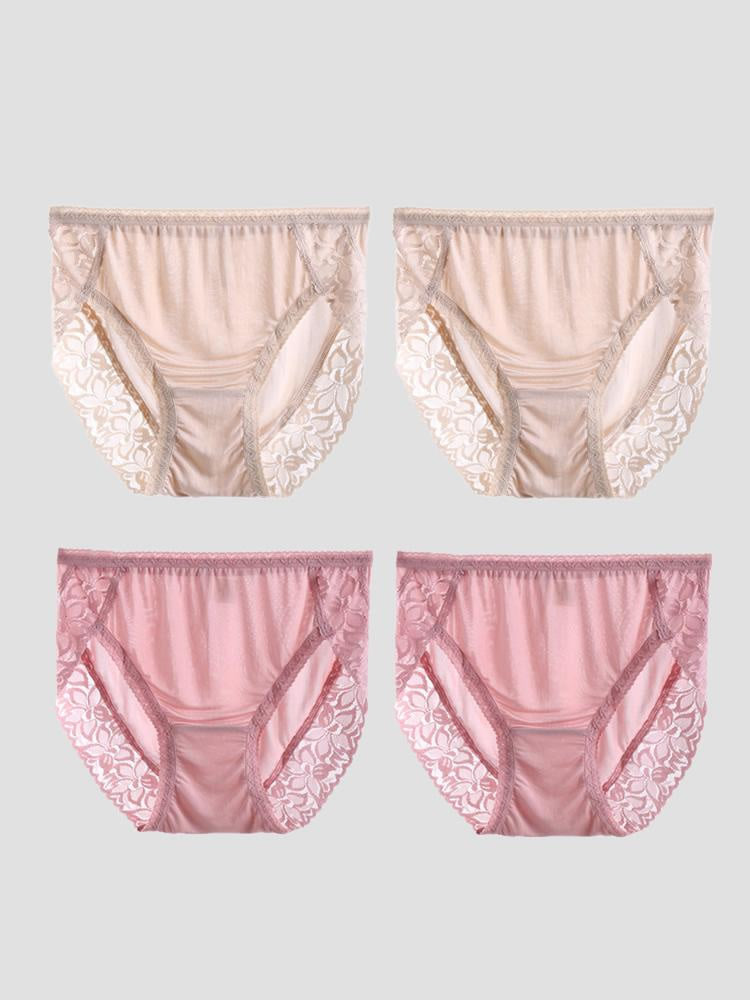 SilkSilky-NO Panty Beige+Pink 003