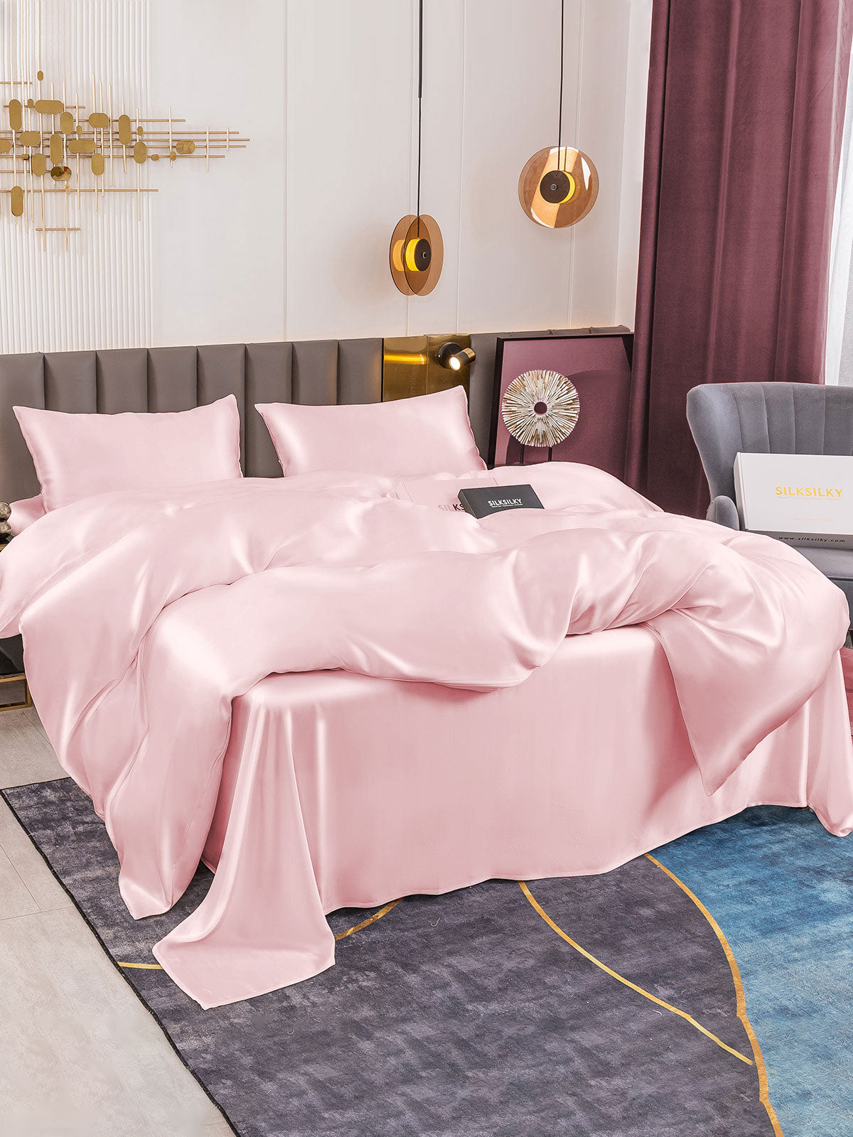[Rosa] SilkSilky-NO 19Momme Bedding Set 005