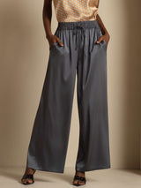 [Mørkegrå] SilkSilky-NO 19Momme Womens Pants 001