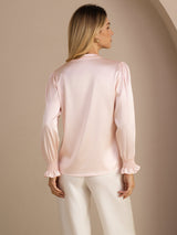 [Rosa] SilkSilky-NO Long Sleeve Damebluser 002