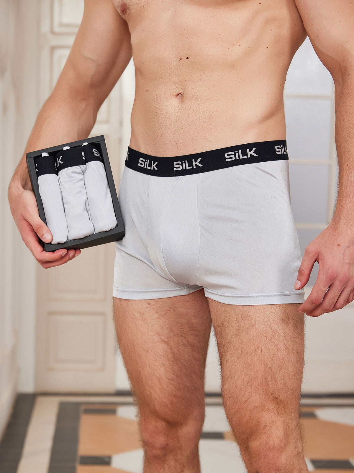 [Grå] SilkSilky-NO Mens Underwear 001