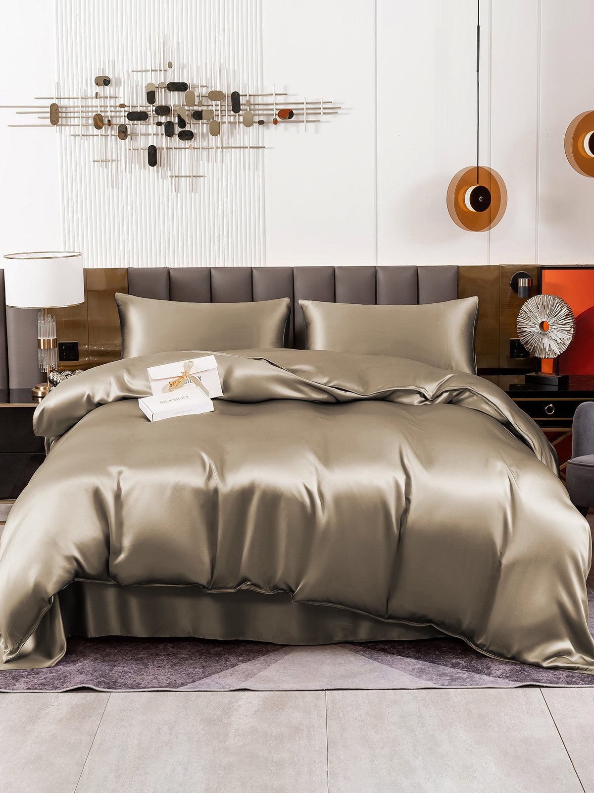 [Kaki] SilkSilky-NO 19Momme Bedding Set 002