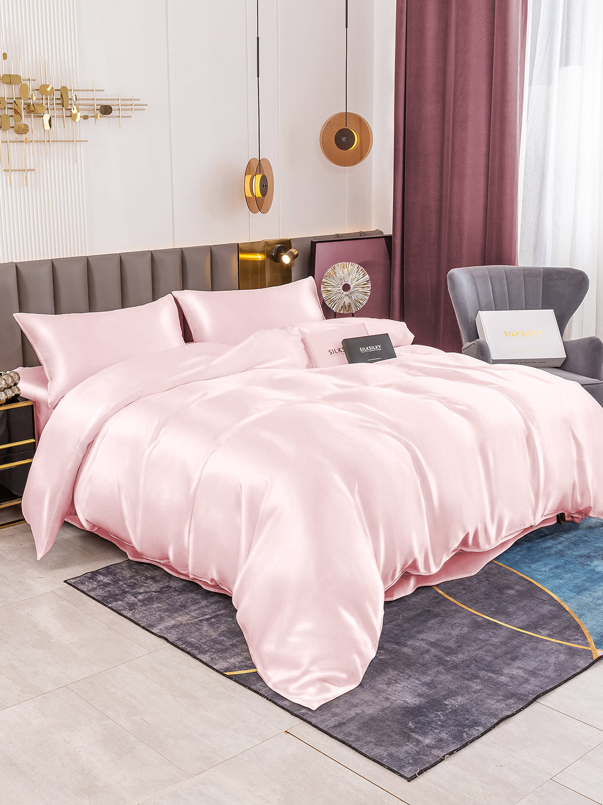 [Rosa] SilkSilky-NO 19Momme Bedding Set 001