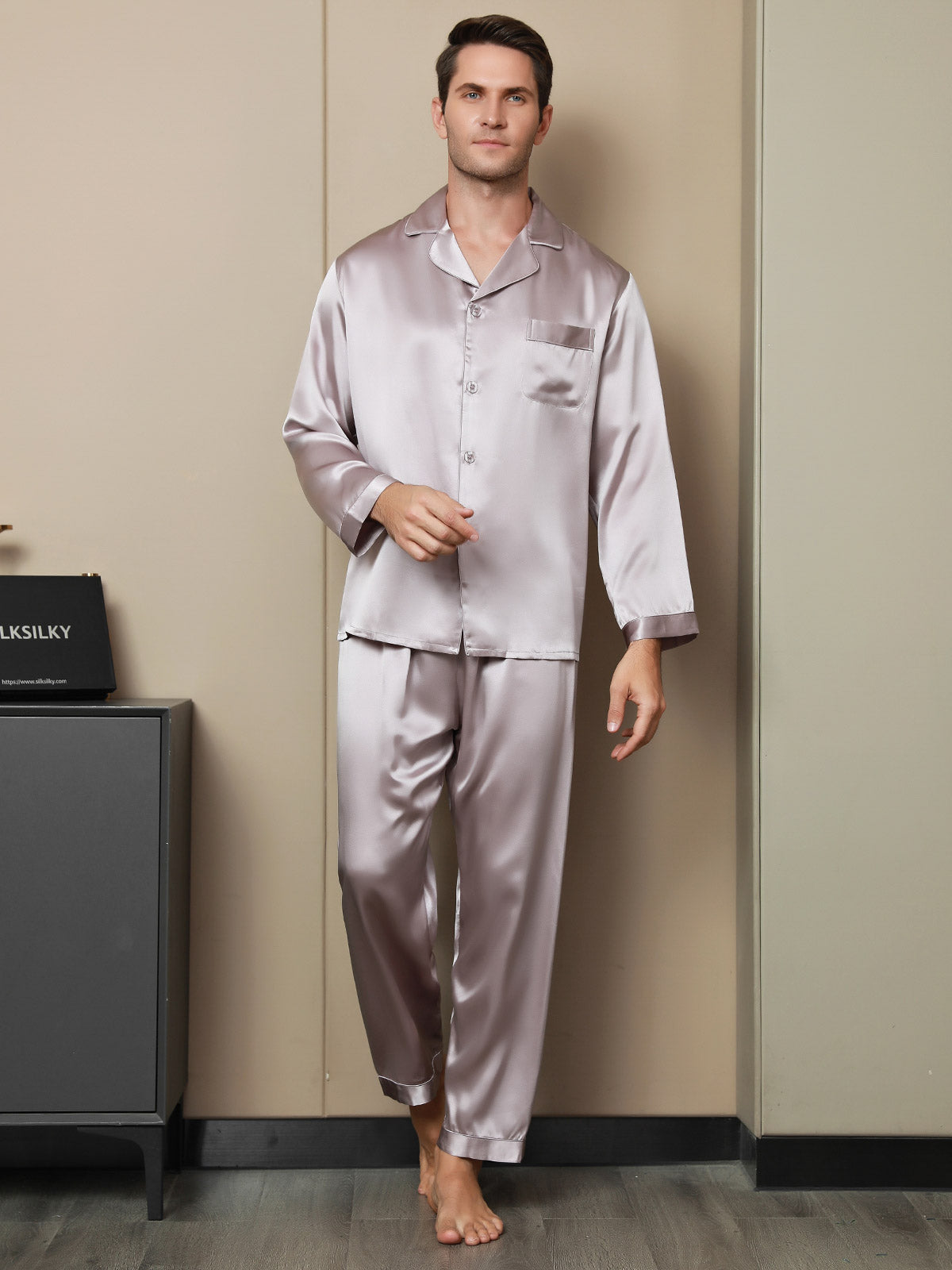 [Blek Mauve] SilkSilky-NO 19Momme Mens Pajamas 003