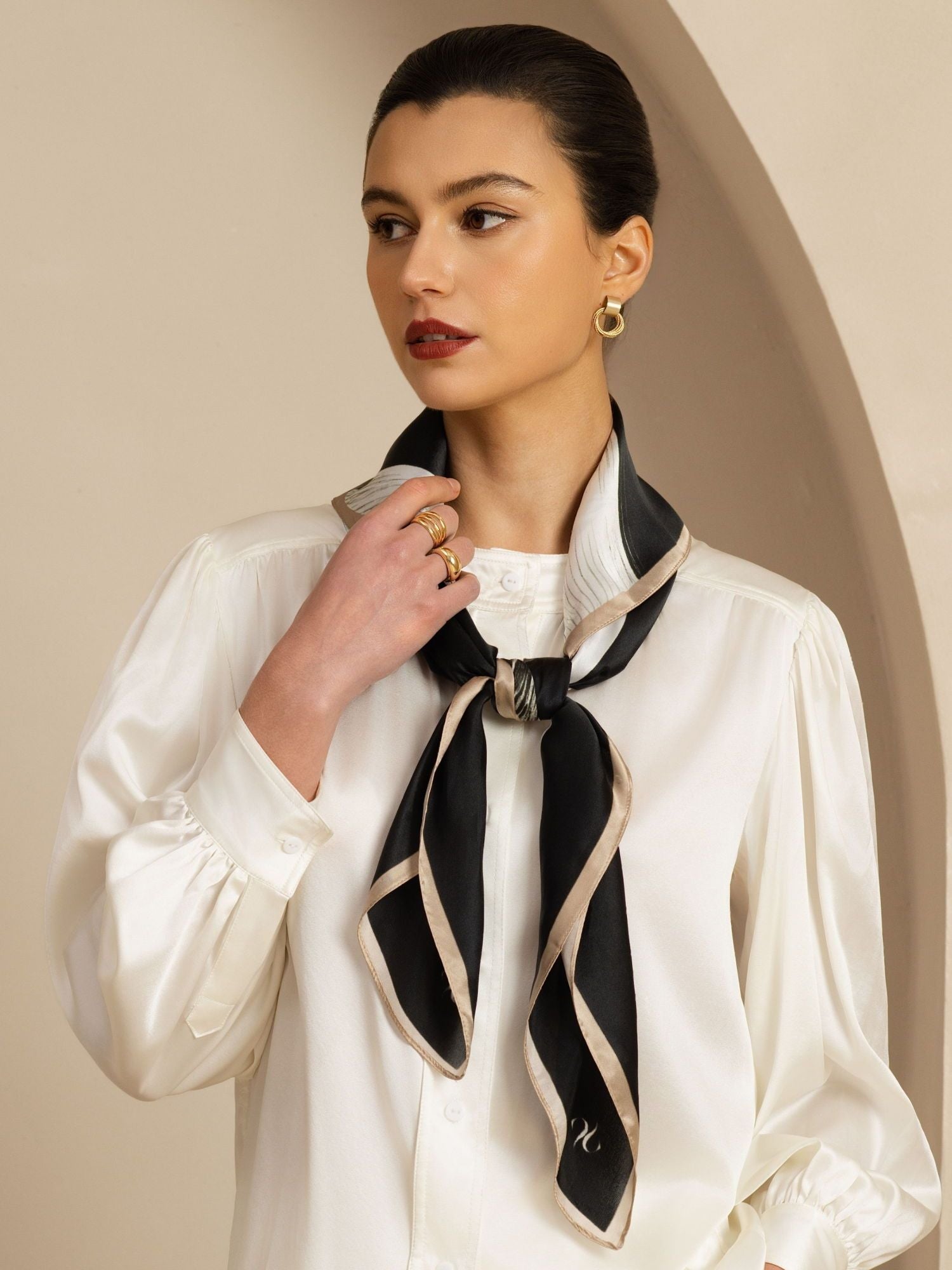 [P106] SilkSilky-NO Pure Silk Scarf 003