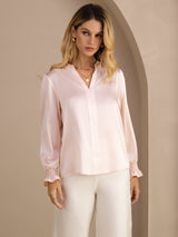 [Rosa] SilkSilky-NO Long Sleeve Damebluser 001