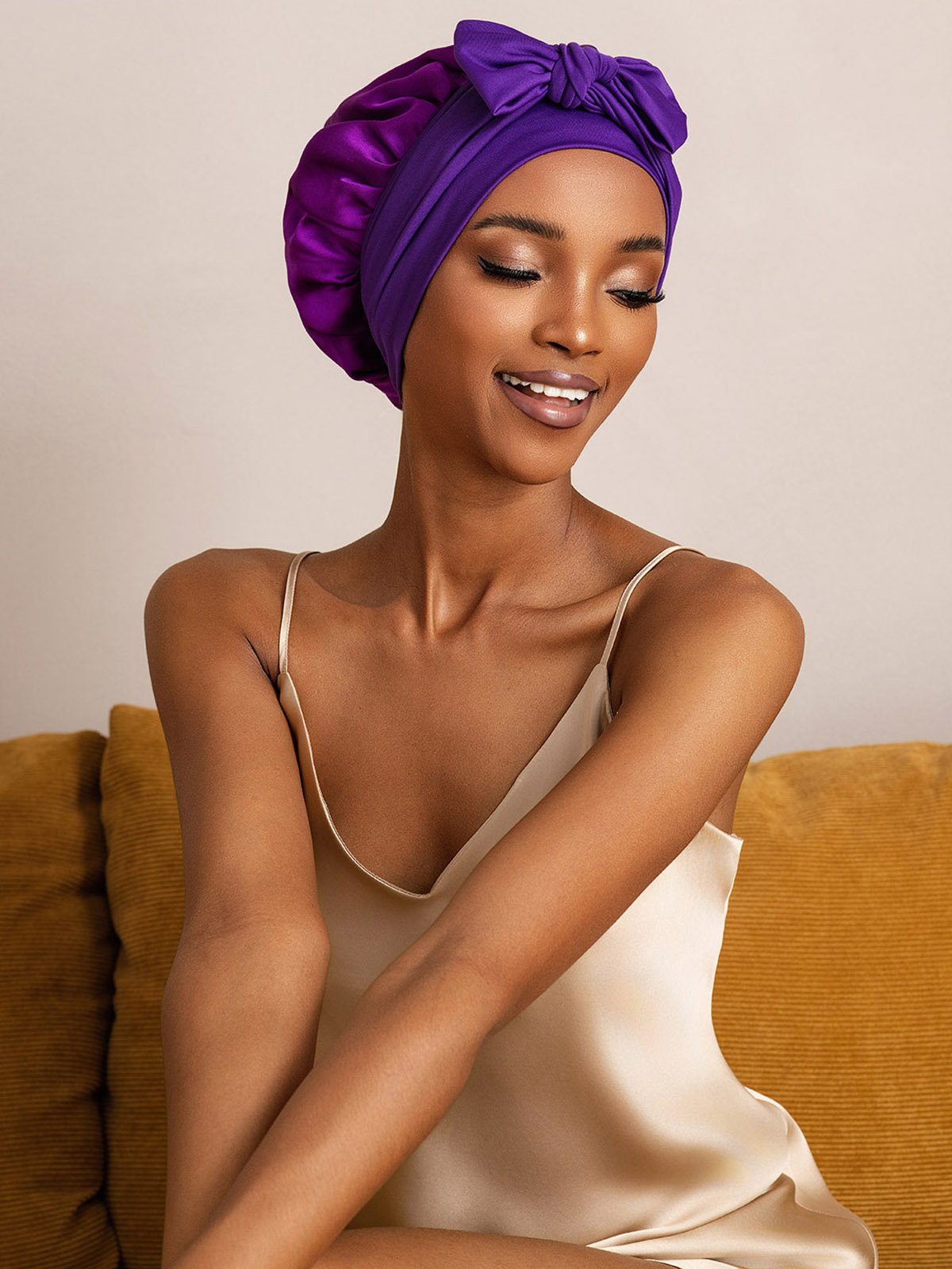 SilkSilky-NO Silke Sleep Cap Lilla 005