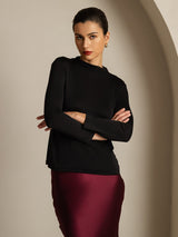 [Svart] SilkSilky-NO Silke Womens T-Shirt 003