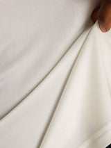 [Hvit] SilkSilky-NO Long Sleeve Crew Neck T-skjorte for Kvinner 005