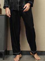 [Svart] SilkSilky-NO Mens Sleep Bottoms 003,
