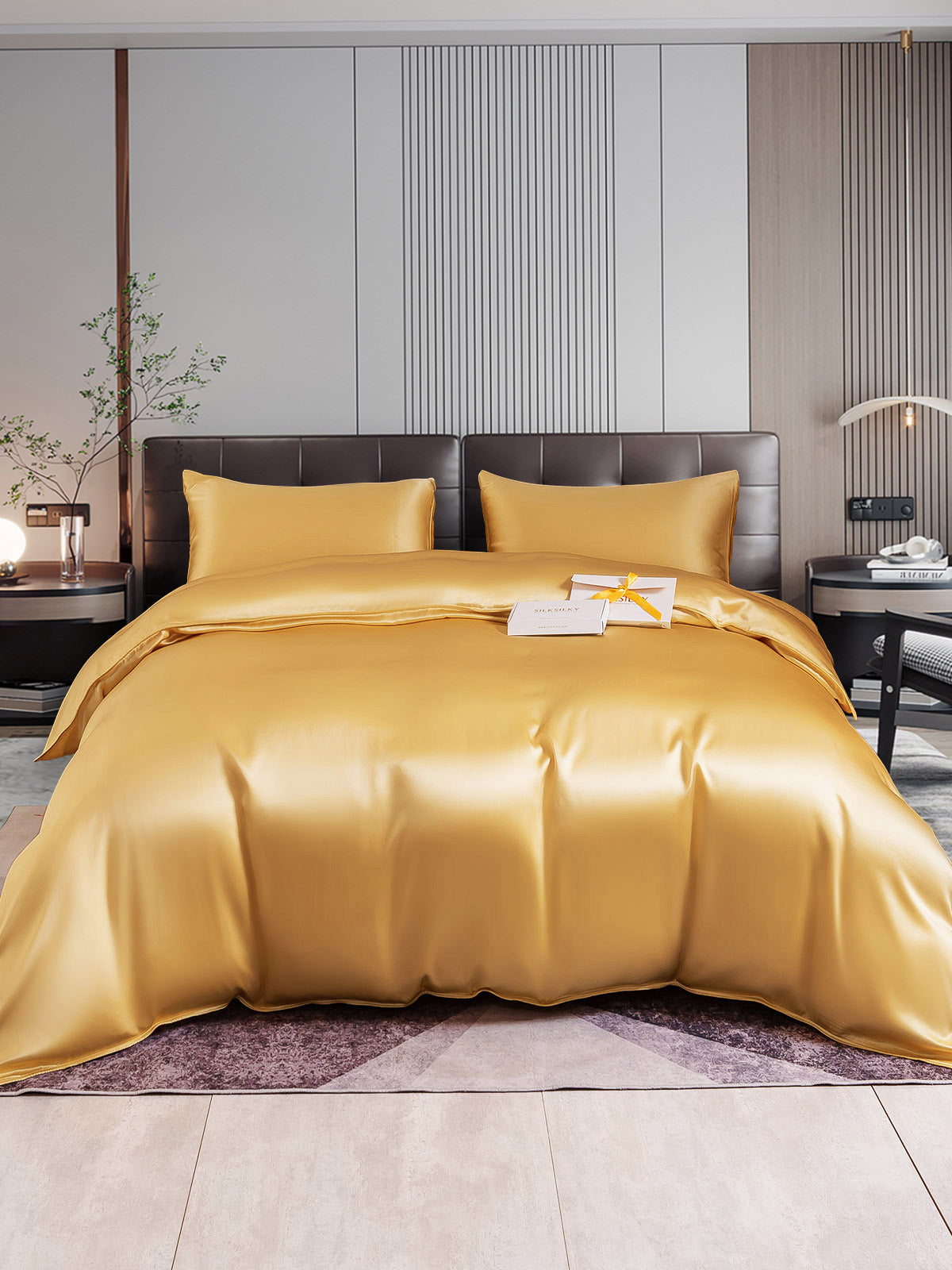 [Champagne] SilkSilky-NO 22Momme Bedding Set 002