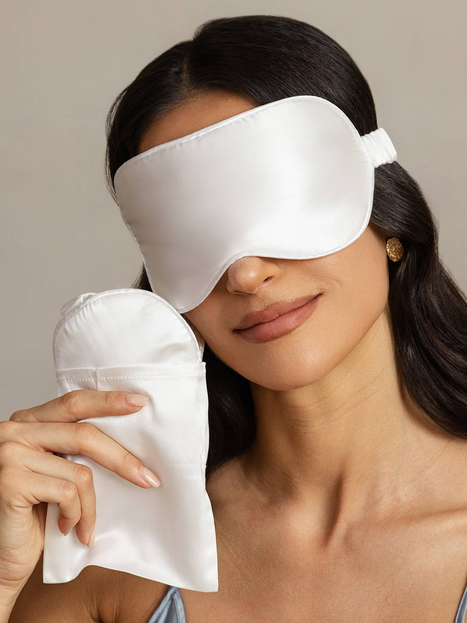[Hvit] SilkSilky-NO Silke Eye Mask 003