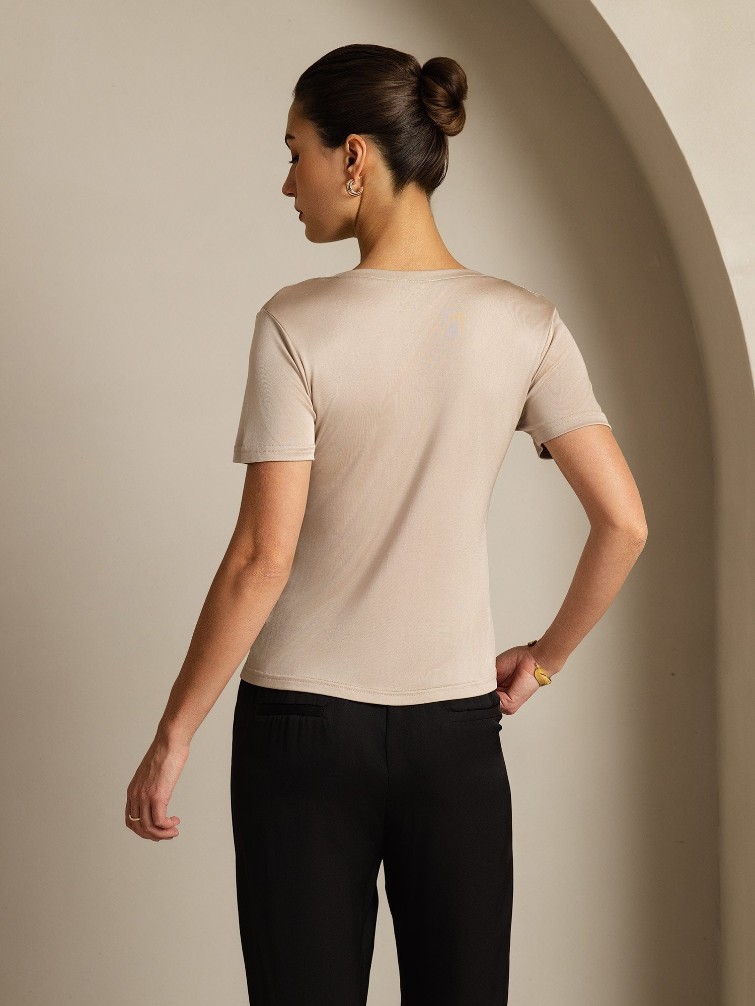 [LysKhaki] SilkSilky-NO Silke Womens T-Shirt 002