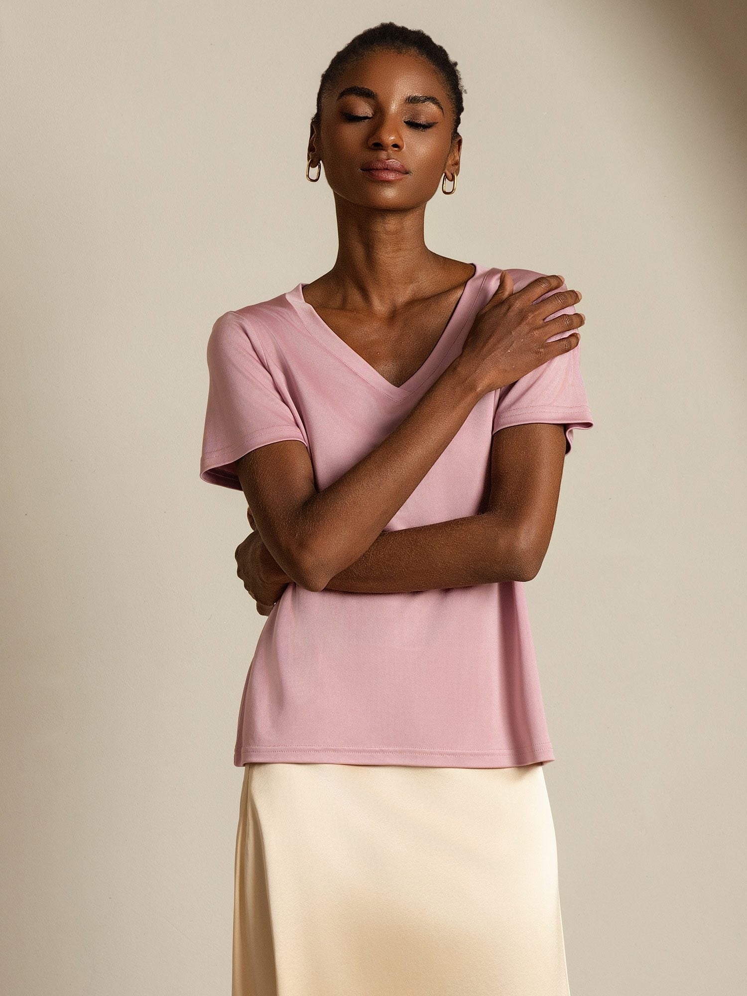 [BlekMauve] SilkSilky-NO Silke Womens T-Shirt 008