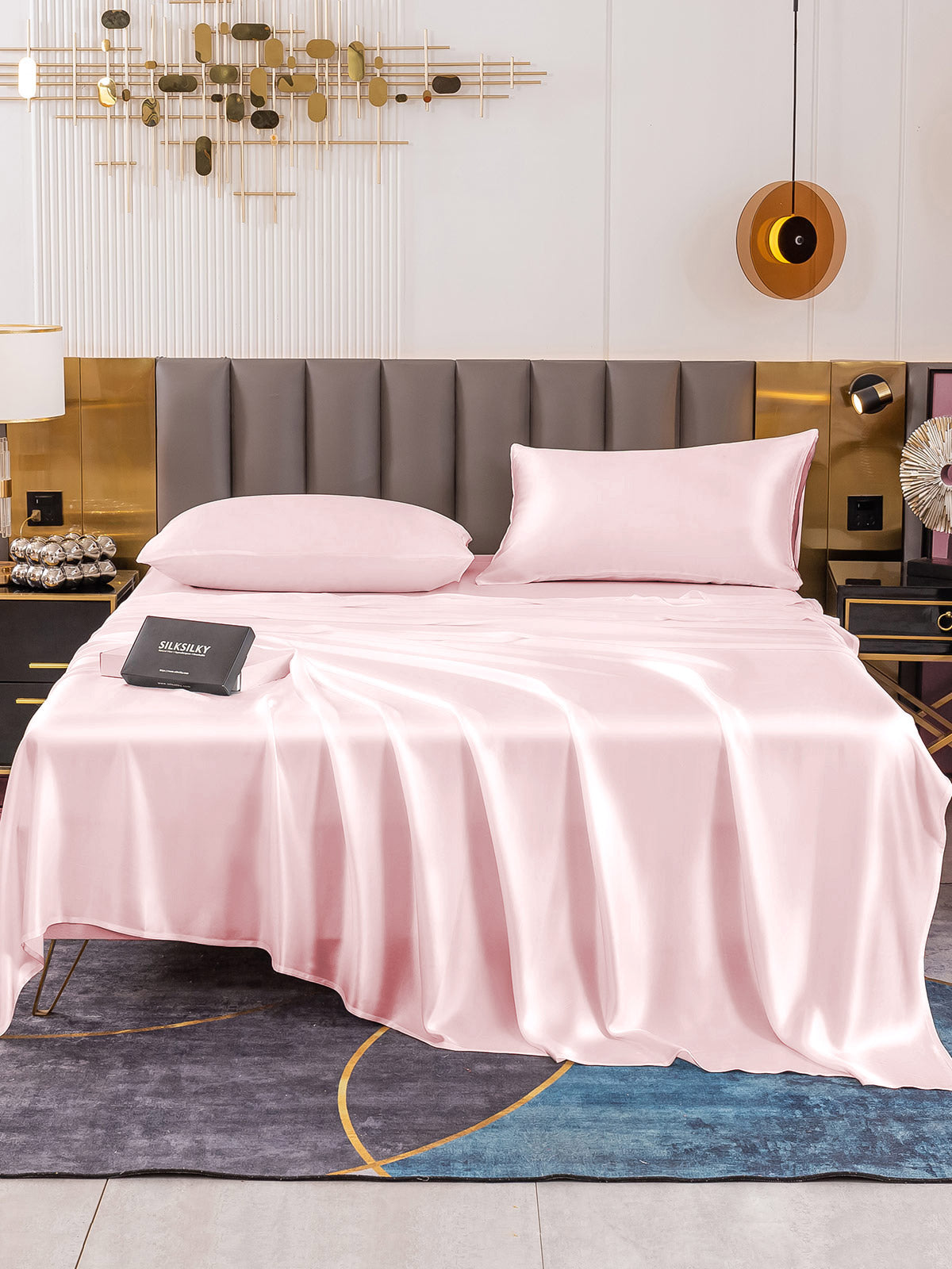 [Rosa] SilkSilky-NO 19Momme Pure Silk Bedding Set 002