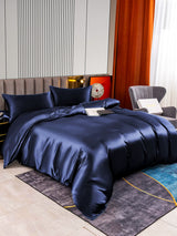 [Mørke blå] SilkSilky-NO 22Momme Bedding Set 002,