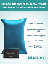 [Blågrønn] SilkSilky-NO 22Momme Pillowcase 003