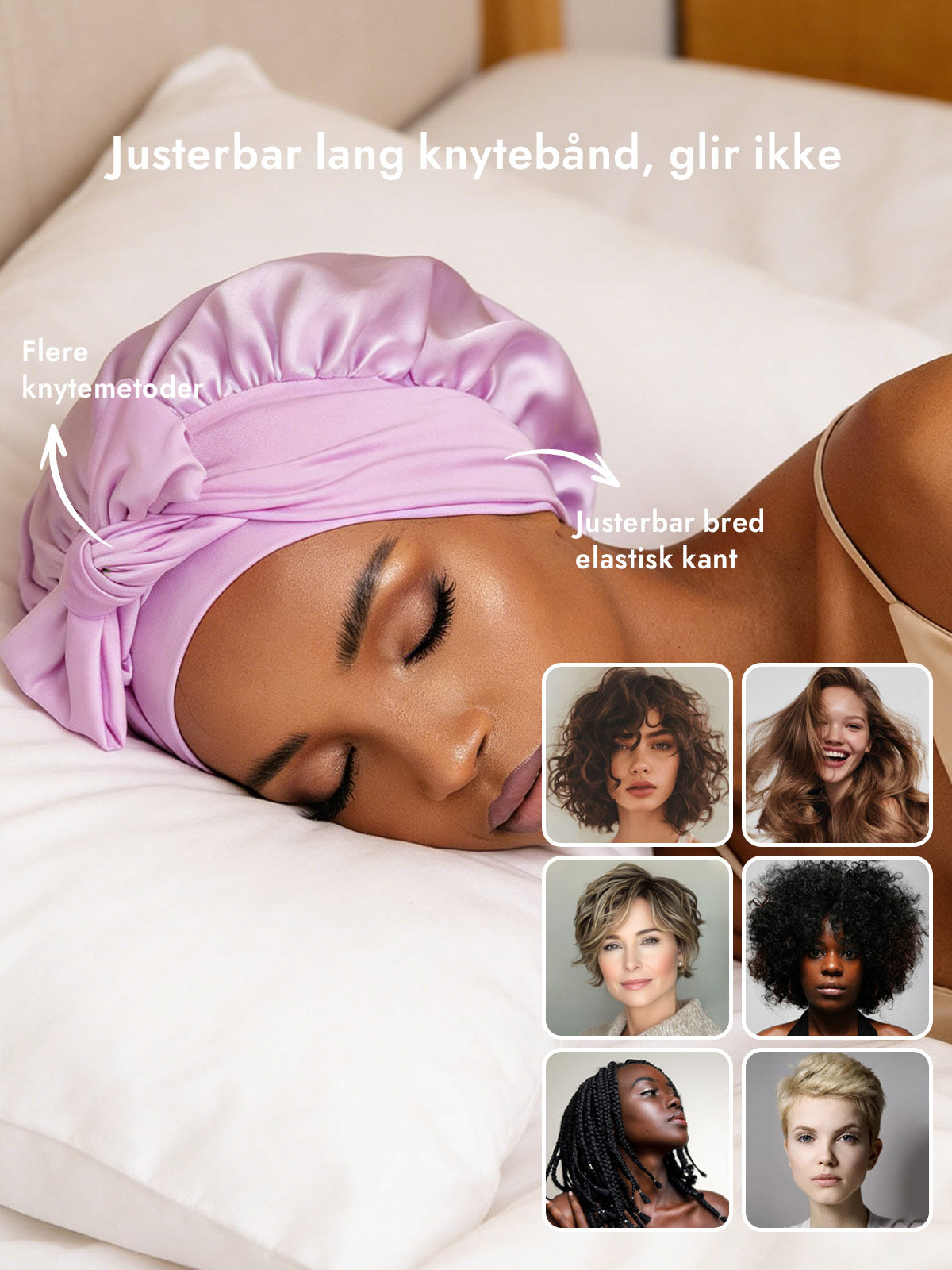 [Lavendel] SilkSilky-NO Silke Sleep Cap 004