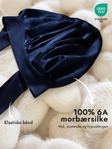 [Mørke blå] SilkSilky-NO Sovehette 002