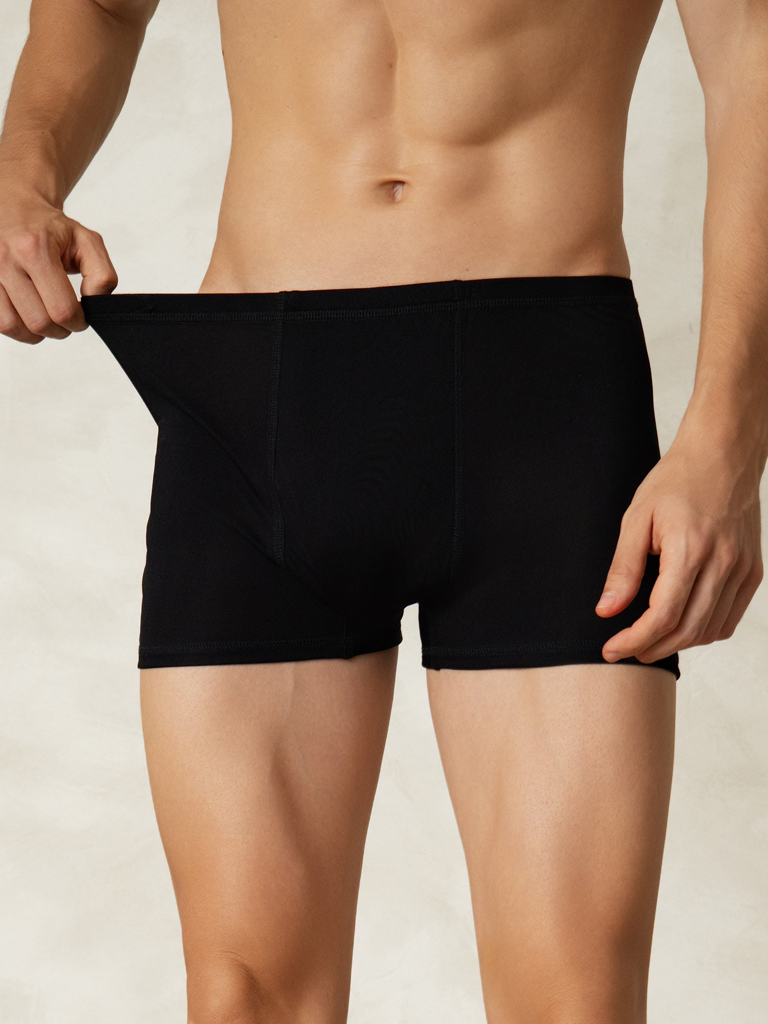 [Svart] SilkSilky-NO Mens Underwear 001