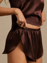 [Brun] SilkSilky-NO Spaghetti Strap Camisole sett 006