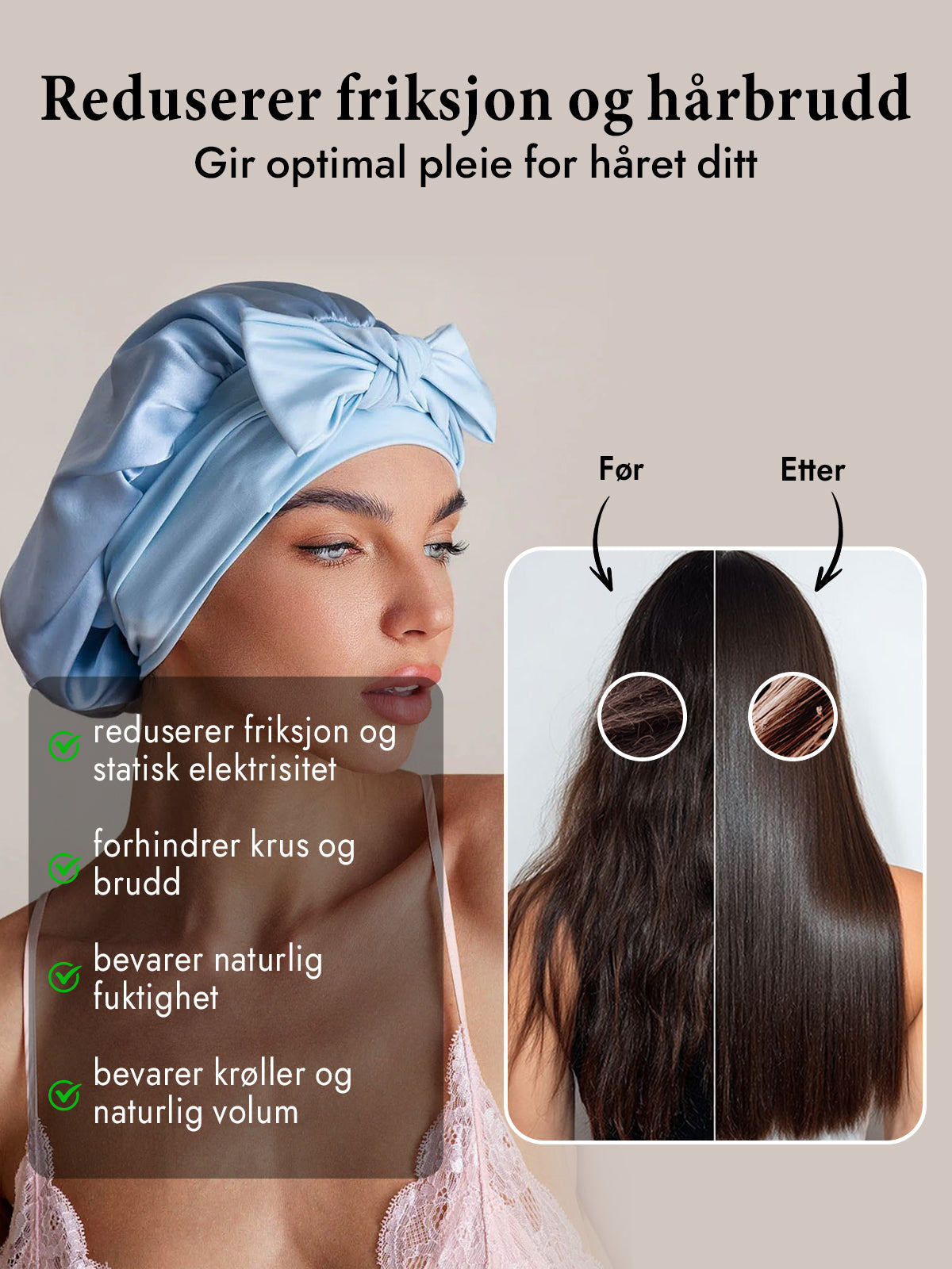 [Himmelblå] SilkSilky-NO Silke Sleep Cap 003