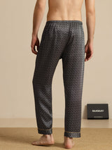 [Svart Ginkgo] SilkSilky-NO Men's Sleep Shorts 002
