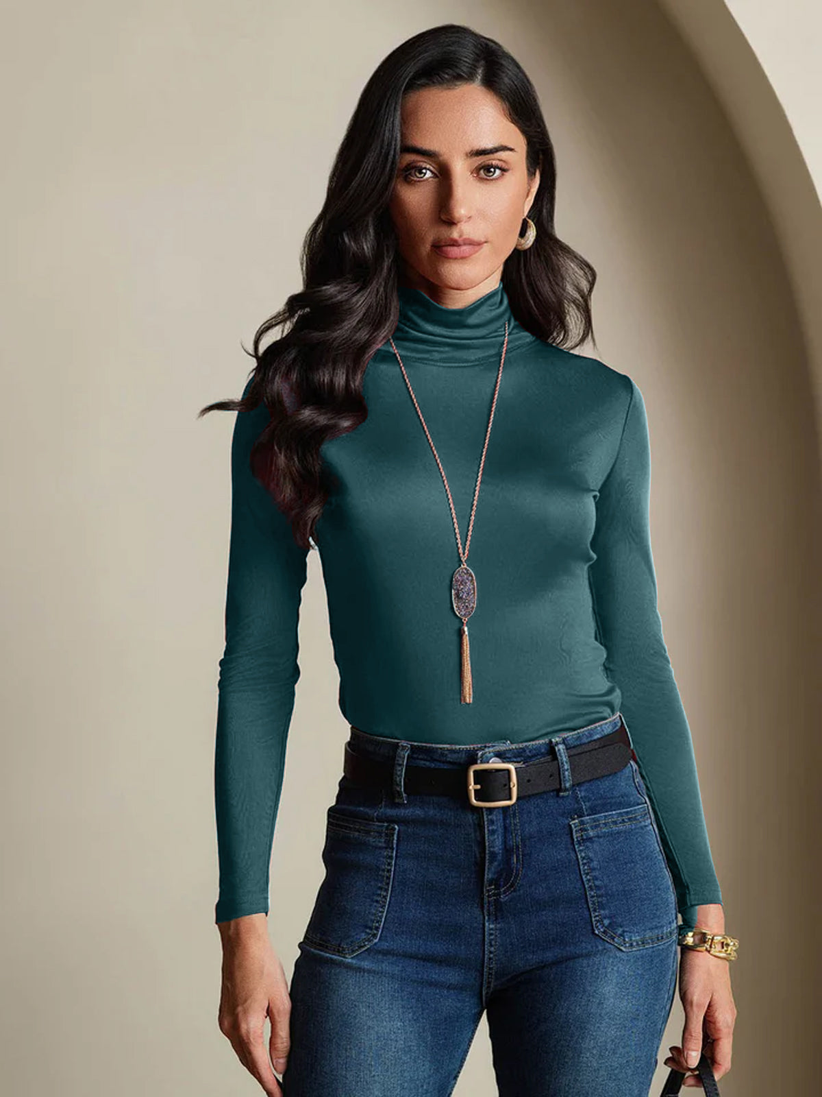 [Mørk Grønn] SilkSilky-NO Silke Womens T-Shirt 001,