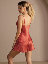 [Vinrød Ginkgo] SilkSilky-NO Spaghetti Strap V Neck Camisole sett 002