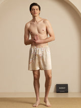 [Champagne] SilkSilky-NO 19Momme Mens Sleep Bottoms 004