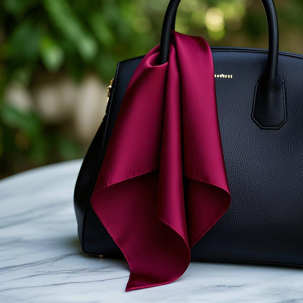 [Mørkerød] SilkSilky-NO Scarf 003