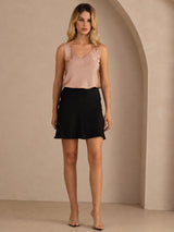 [Toscana] SilkSilky-NO Sleeveless V Neck Camisole Topp 003