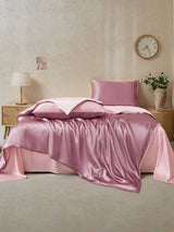 [BlekMauve+Lyserosa] SilkSilky-NO 19Momme Sengesett 002