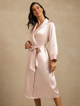 [Rosa] SilkSilky-NO Long Sleeve Morgenkåpe for Kvinner 009