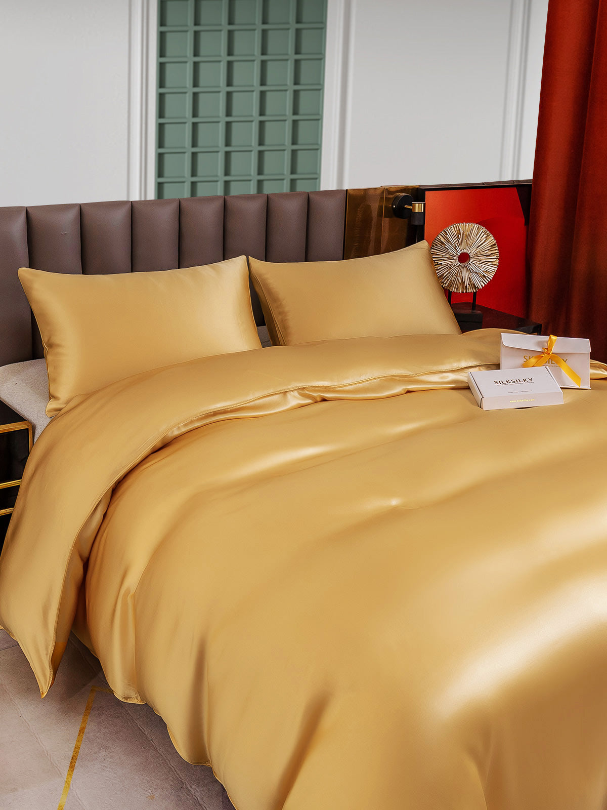 [Champagne] SilkSilky-NO 25Momme Bedding Set 003