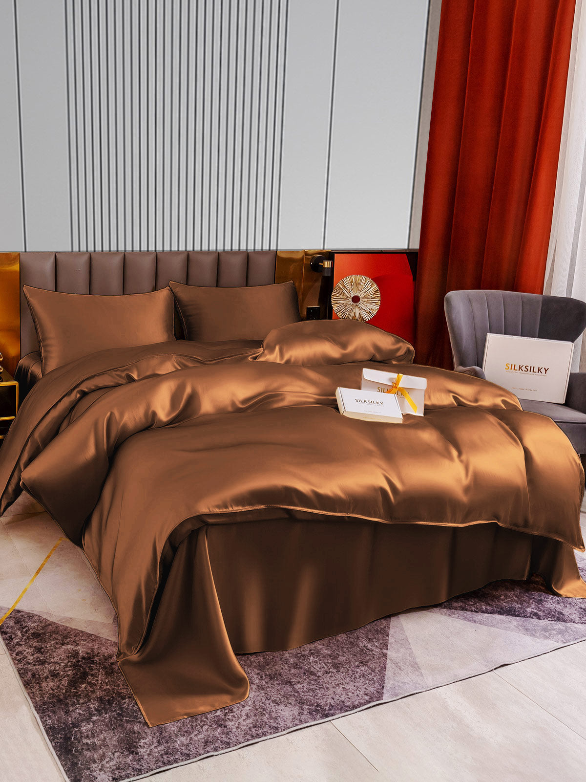 [Kaffe] SilkSilky-NO 22Momme Bedding Set 004