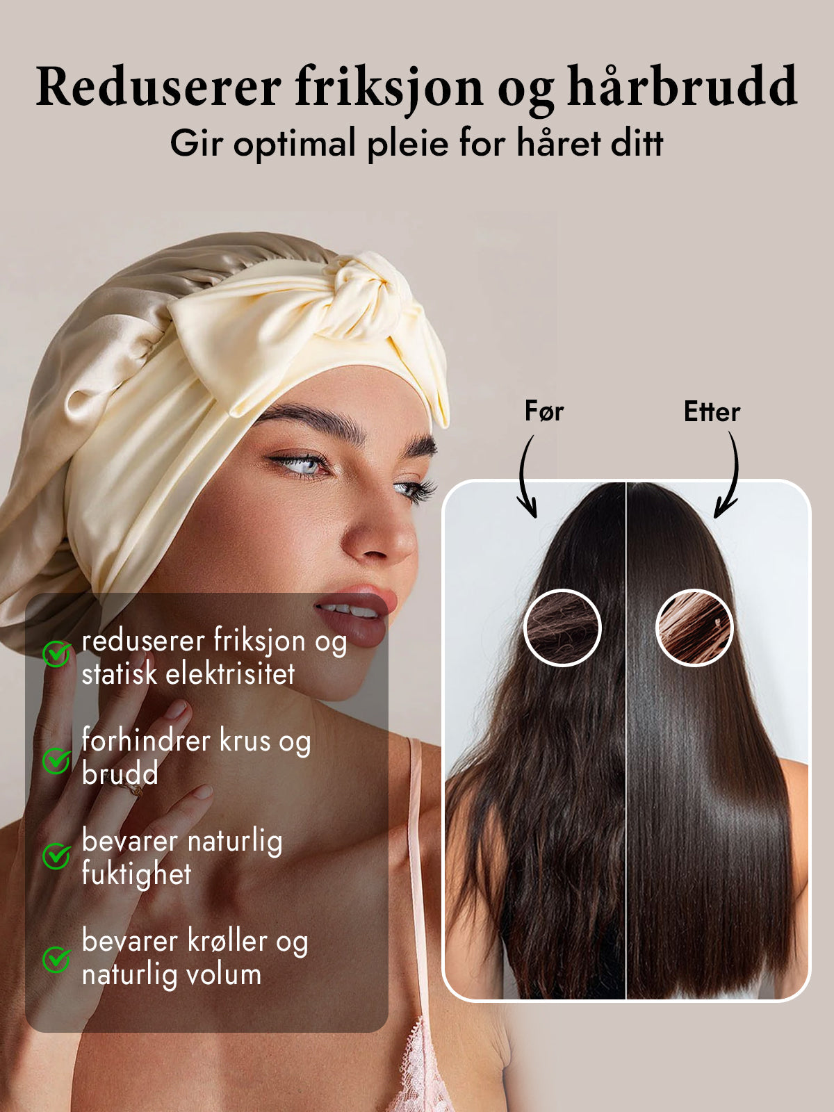 [Beige] SilkSilky-NO Silke Sleep Cap 003