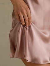 [Toscana] SilkSilky-NO Spaghetti Strap V Neck Nattkjole 004