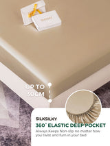 [Beige] SilkSilky-NO 19Momme Sengesett 004
